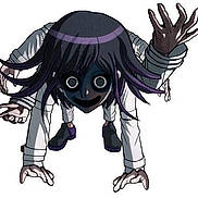 Kokichi joined the competition — help win amazing prizes! art, bangs, black_hair, cartoon, cg_artwork, drawing, fictional_character, font, gesture, hair, handwriting, happy, head, hime_cut, illustration, layered_hair, long_hair, mouth, toy, wig