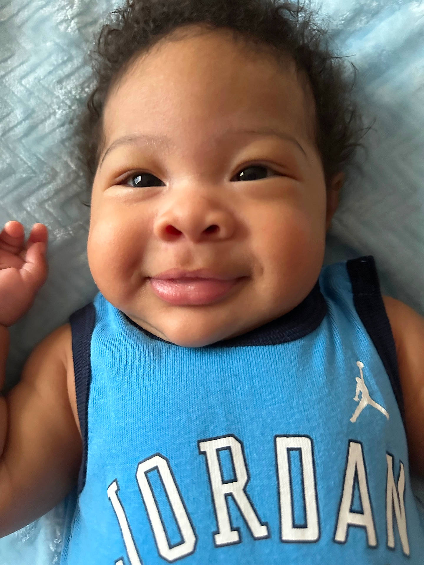 Malachi joined the competition — help win amazing prizes! baby, babylaughing, bodypart, clothing, face, happy, head, person, photography, portrait, shoulder, skin, smile, t_shirt, tanktop