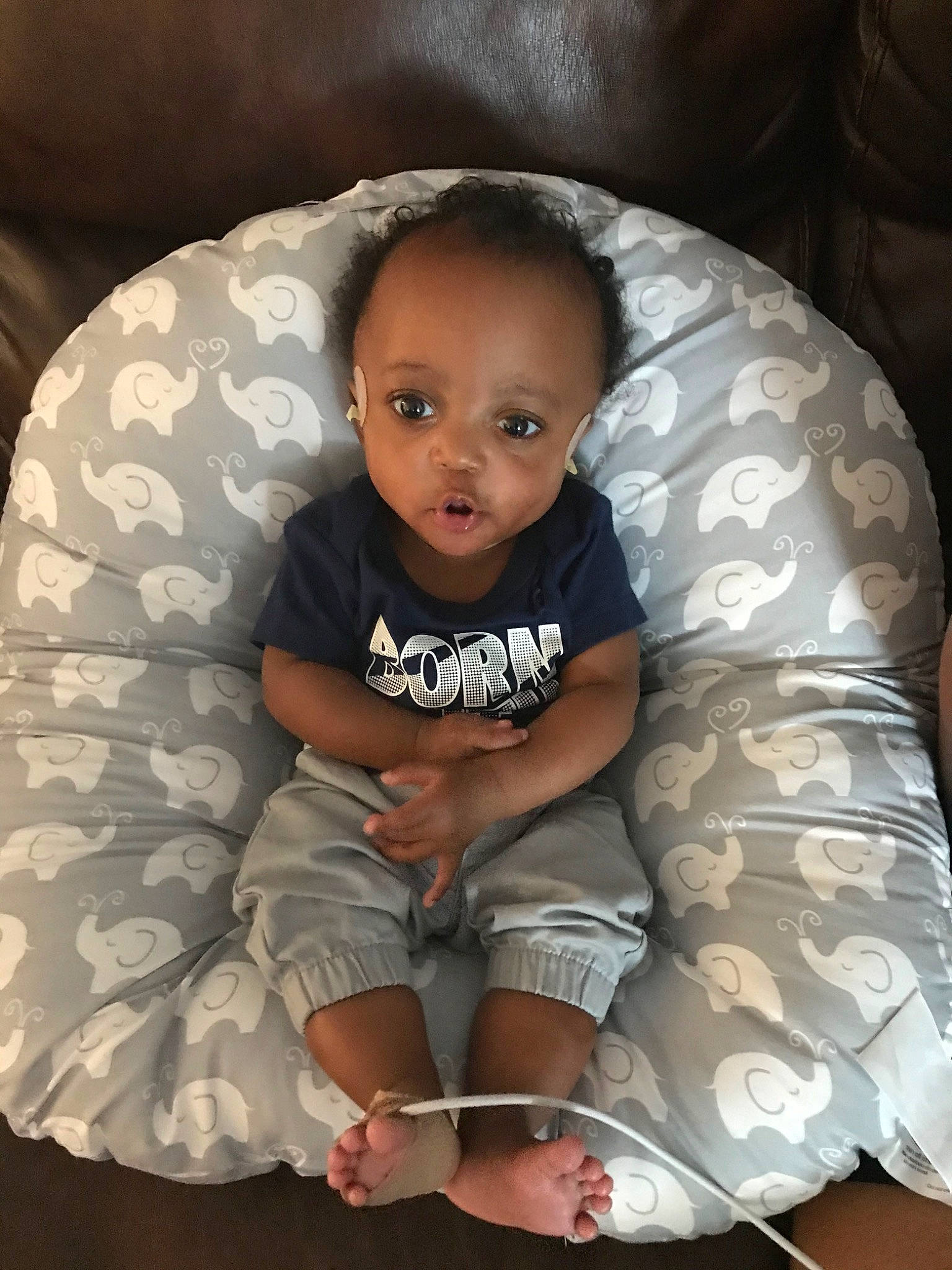 Josh joined the competition — help win amazing prizes! baby, cheek, child, comfort, person, sitting, skin, smile, toddler