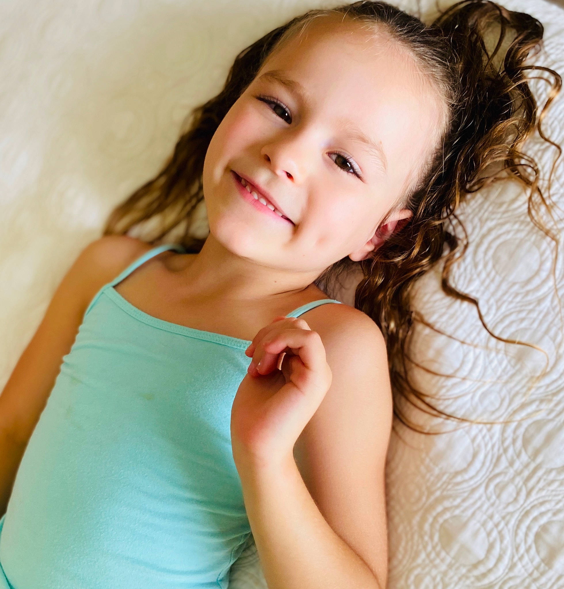 Azlynn joined the competition — help win amazing prizes! active_tank, baby_toddler_clothing, beauty, brown_hair, child_model, day_dress, eye, facial_expression, hair, hairstyle, happy, iris, joy, laugh, person, portrait_photography, shoulder, skin, sleeveless_shirt, smile