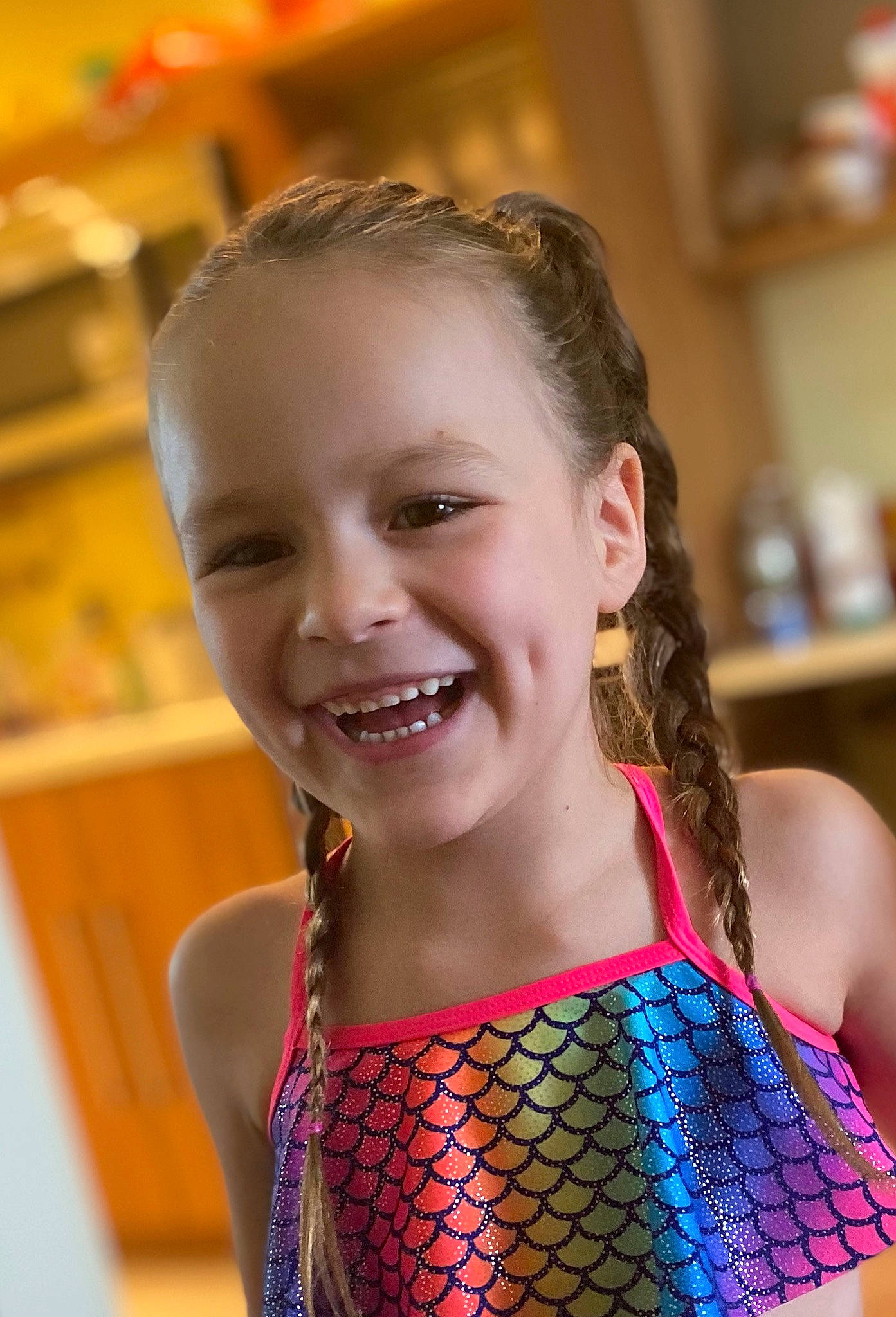 Azlynn is registered to the contest to win money with this photo: child_model, day_dress, ear, eyelash, hair_accessory, happy, joy, laugh, person, smile, tooth