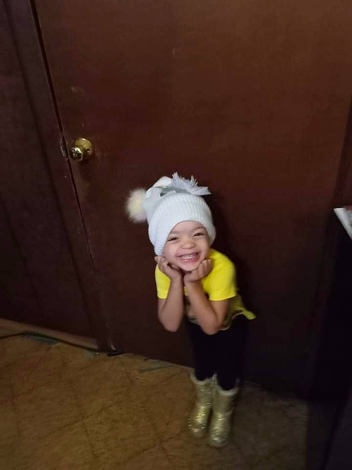 Alexis is registered to the contest to win money with this photo: baby, baby_toddler_clothing, child, costume, costume_hat, door, event, fashion_accessory, flash_photography, flooring, fun, happy, headwear, helmet, joy, person, personal_protective_equipment, room, smile, toddler