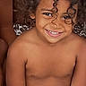 child, toddler, smiling, curly_hair, swim_trunks, bare_chest, summer, siblings, happy, portrait, outdoor, skin, face, person, cute, young, family, brother, playful, relaxed