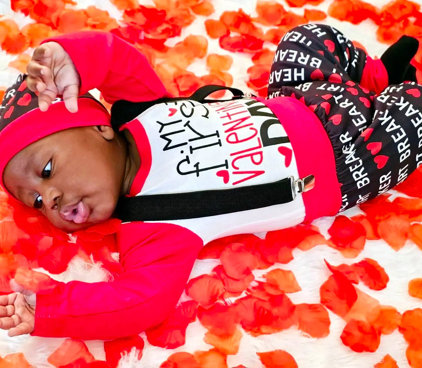 Roman joined the competition — help win amazing prizes! baby, baby_toddler_clothing, carmine, event, fashion_accessory, font, happy, headwear, love, magenta, pattern, peach, person, petal, pink, plant, product, red, sleeve, sweetness