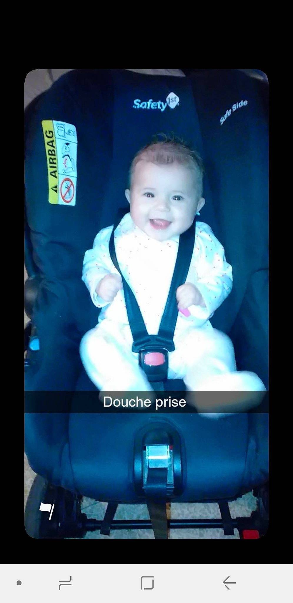 Kierra participe au concours pour gagner de l'argent avec cette photo : advertising, blue, child, cool, display_device, joy, media, person, photo_caption, poster, product, screenshot, sitting, space, technology, toddler