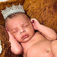 Alan is registered to the contest to win money with this photo: baby, blanket, closeup, cozy, crown, cute, expression, face, hand, head, infant, lying_down, newborn, peaceful, portrait, relaxation, rest, skin, sleeping, soft
