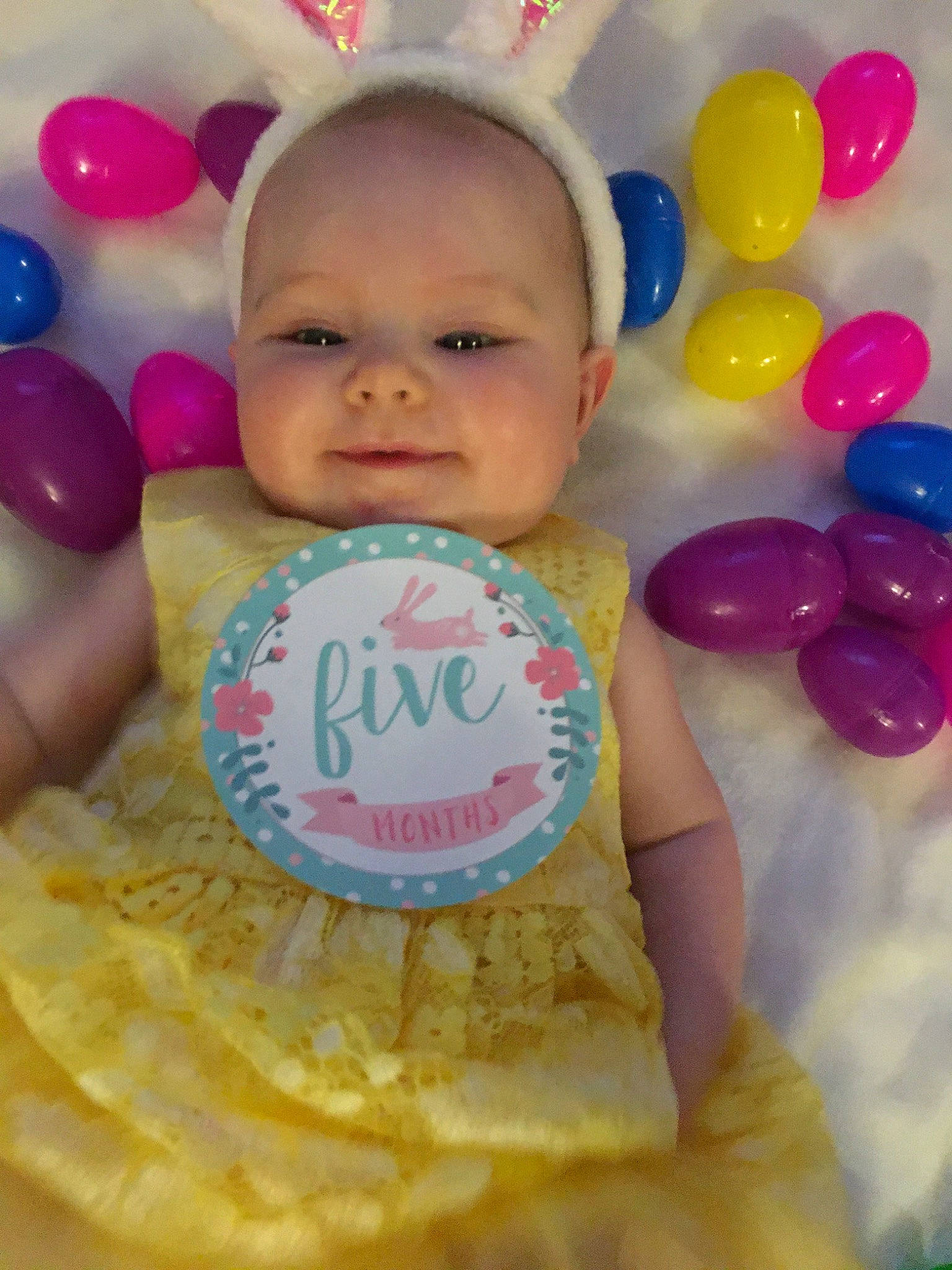 Kaiya joined the competition — help win amazing prizes! baby, birthday, child, fun, party, party_supply, person, pink, play, smile, sweetness, toddler, yellow