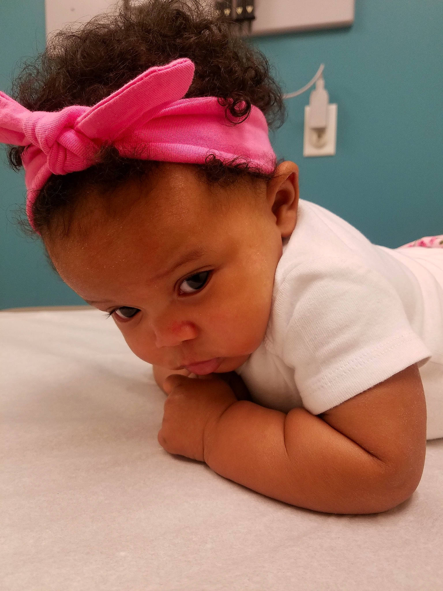 Annabella joined the competition — help win amazing prizes! child, ear, girl, hair_accessory, headband, headgear, infant, neck, person, pink, toddler