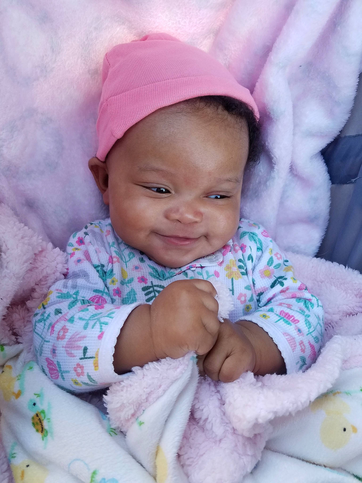 Annabella joined the competition — help win amazing prizes! cheek, child, eye, girl, hair_accessory, head, infant, iris, person, pink, product, purple, skin, smile, toddler