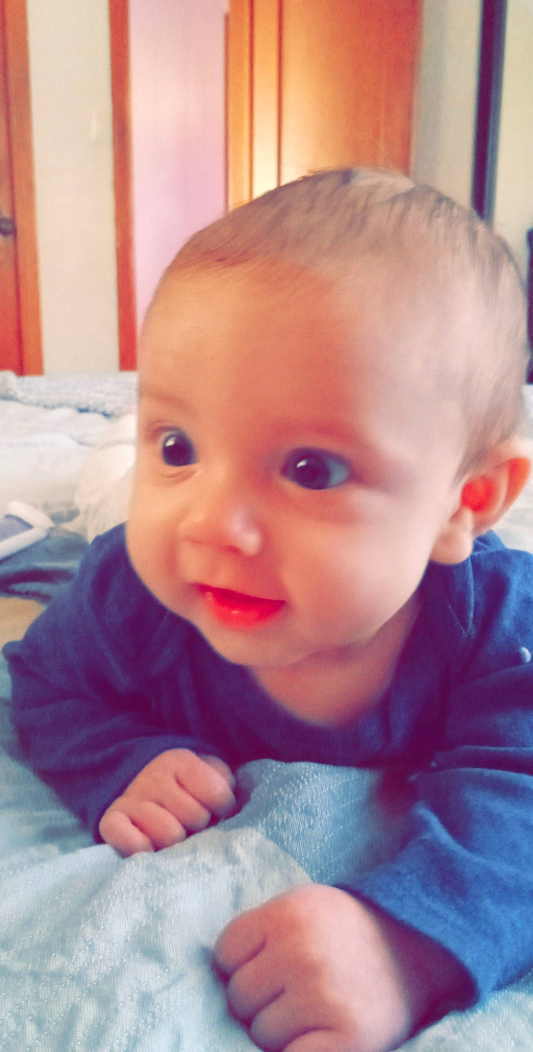 Beckham joined the competition — help win amazing prizes! baby_toddler_clothing, cheek, chin, ear, eye, eyebrow, eyelash, finger, forehead, gesture, hairstyle, head, iris, lip, mouth, nose, person, skin, sleeve, smile