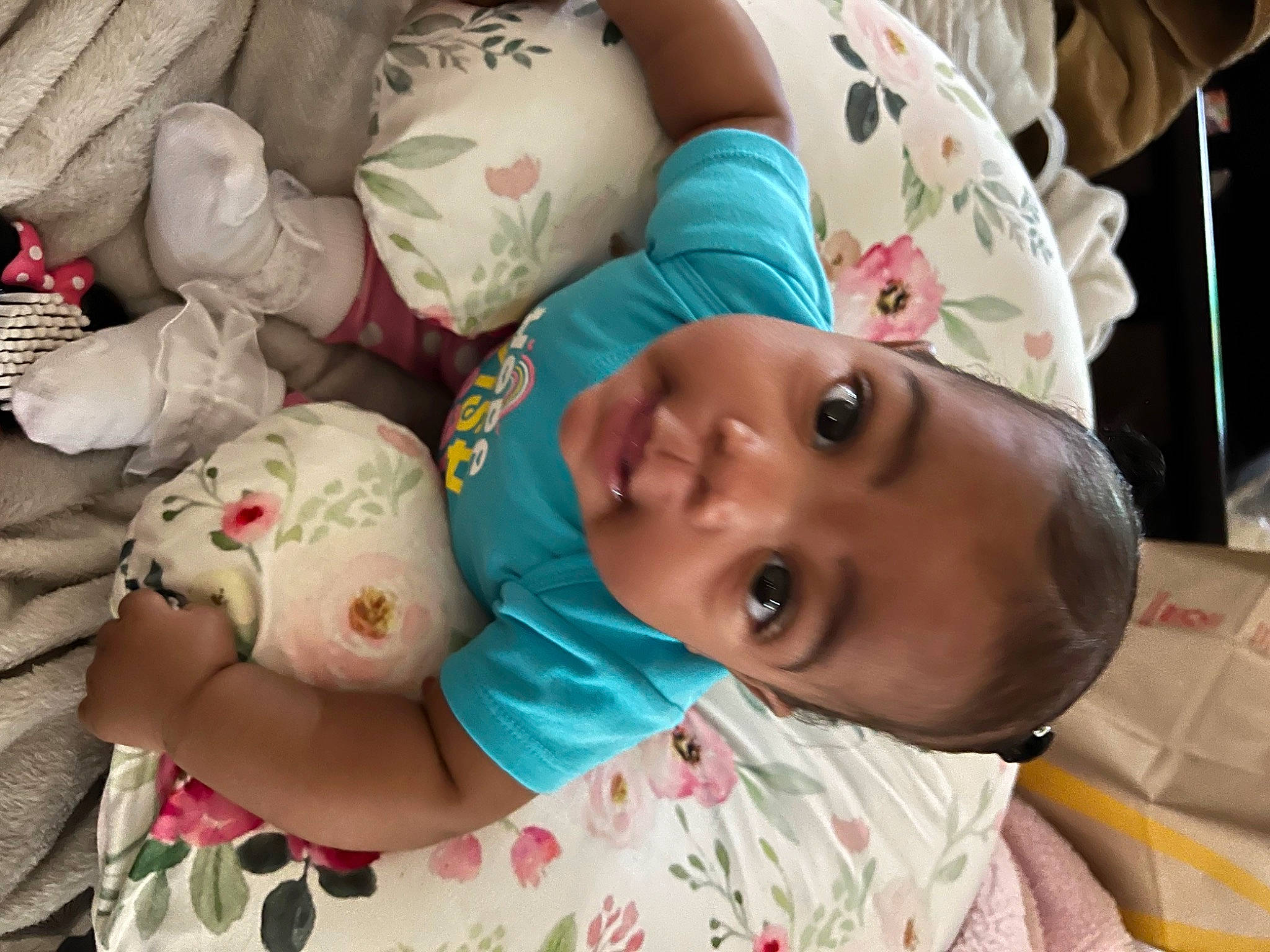 Lia joined the competition — help win amazing prizes! baby, baby_toddler_clothing, beauty, cheek, child, eye, facial_expression, fun, happy, hat, human, mammal, mouth, nose, person, skin, smile, stuffed_toy, textile, toddler