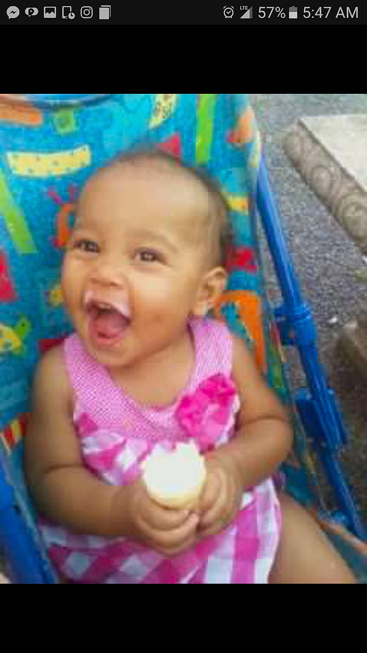 Ke'Onna is registered to the contest to win money with this photo: cheek, child, chin, day, eye, face, facial_expression, fun, girl, happiness, head, human_hair_color, infant, mouth, nose, person, play, product, skin, smile