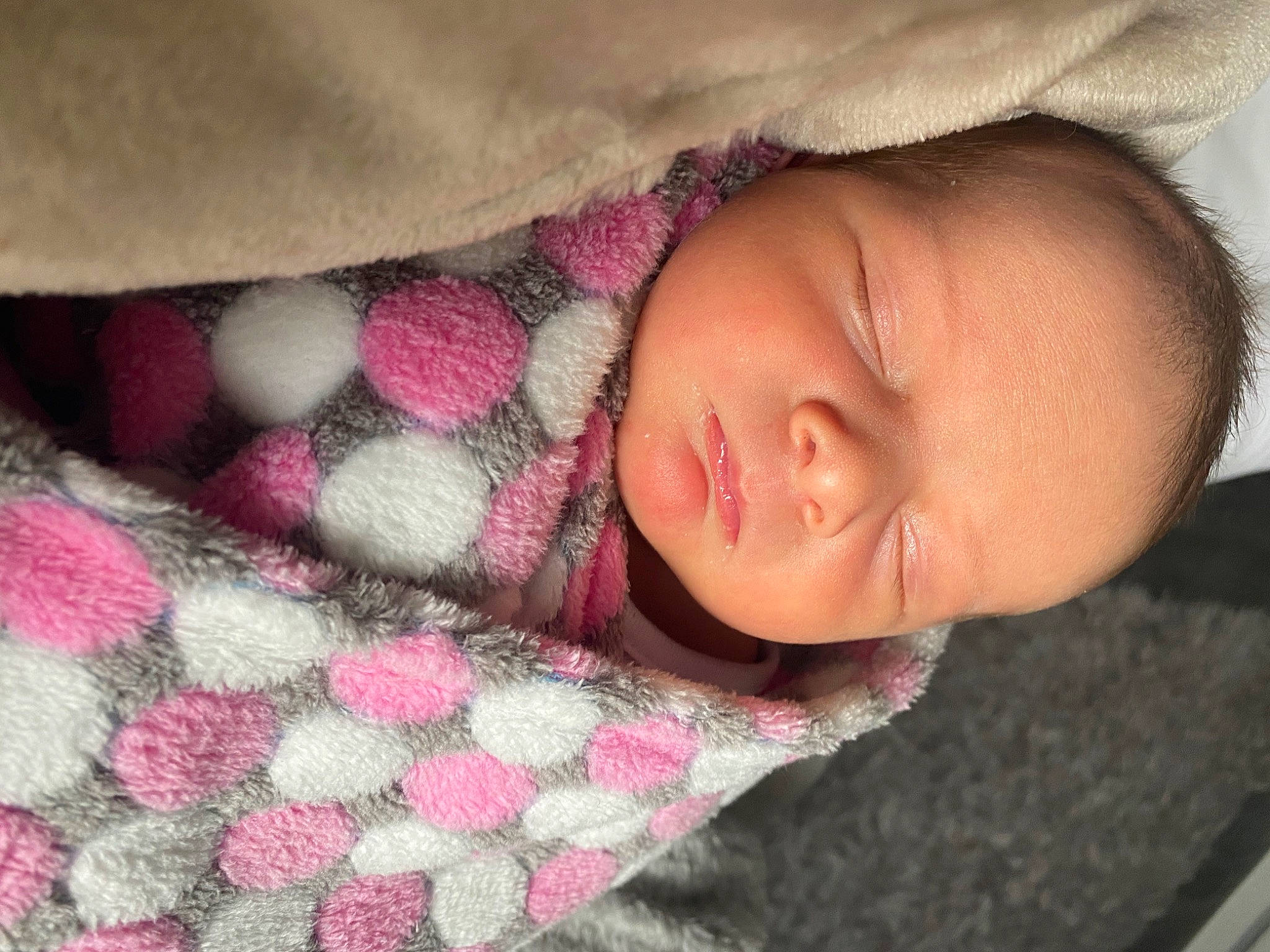 Beaux joined the competition — help win amazing prizes! baby, baby_sleeping, baby_toddler_clothing, cheek, comfort, eye, eyelash, face, finger, hand, lip, mammal, neck, nose, person, pink, skin, sleeve, textile, toddler