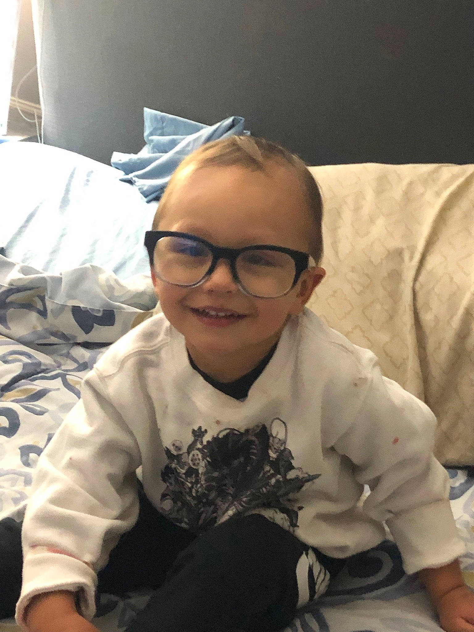 Camren joined the competition — help win amazing prizes! arm, baby, child, cool, electronic_device, eyewear, forehead, fun, glasses, happy, head, joy, person, sitting, smile, toddler, vision_care