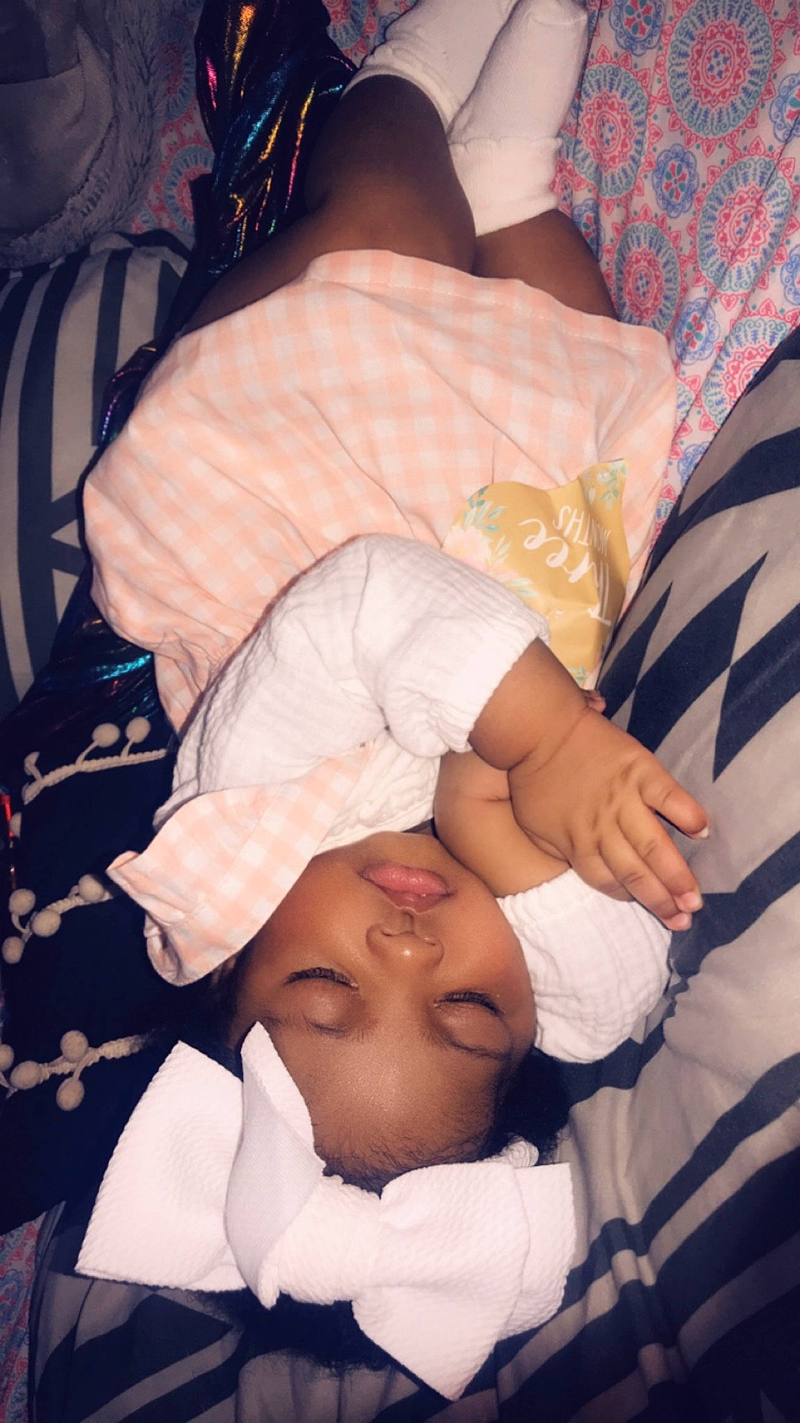 Gabrielle Holmes joined the competition — help win amazing prizes! abdomen, baby, baby_products, baby_sleeping, baby_toddler_clothing, bedtime, child, comfort, elbow, finger, gesture, human_leg, linens, nap, pattern, person, sleeve, thigh, thumb, toddler