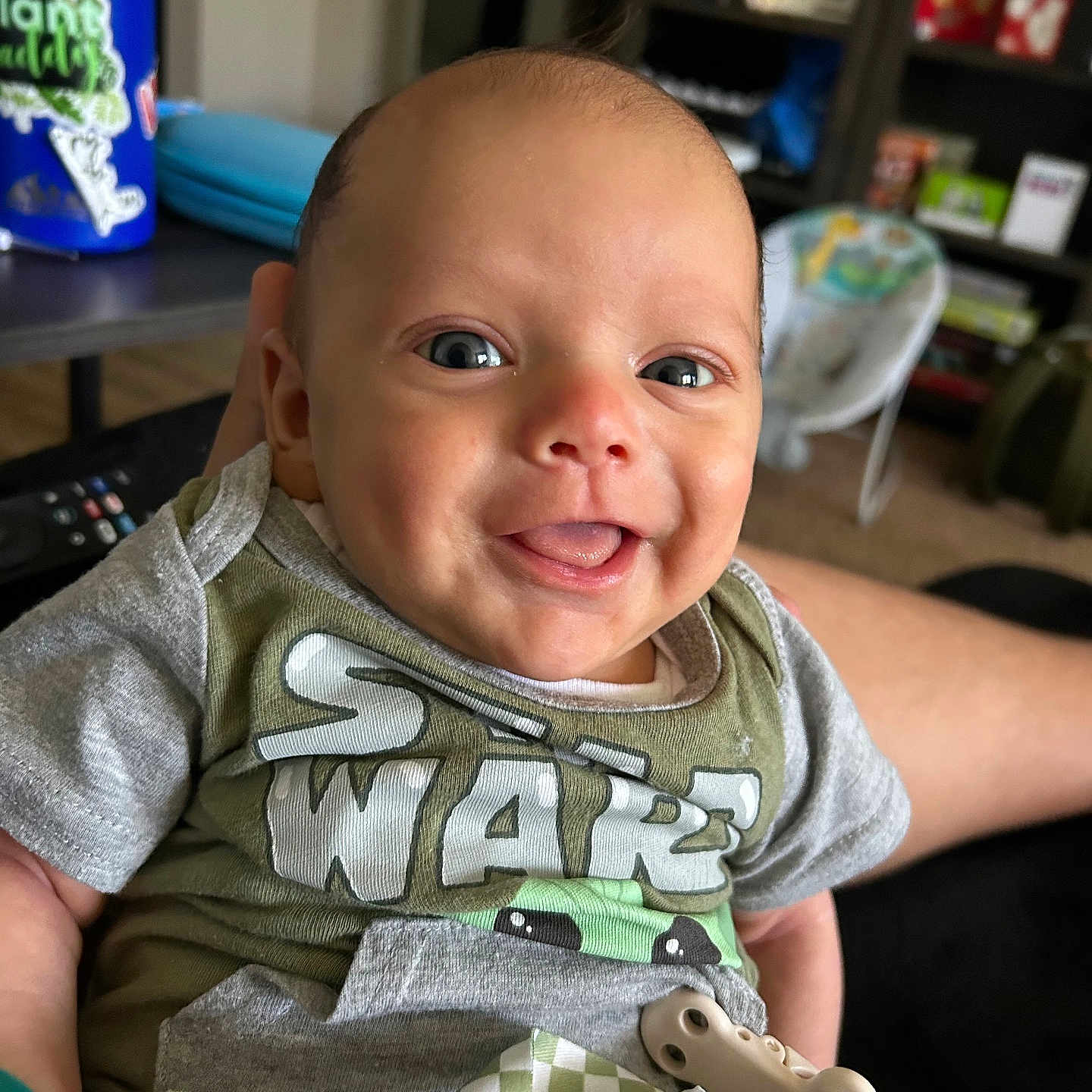 Gaebril joined the competition — help win amazing prizes! architecture, baby, babylaughing, building, can, clothing, couch, face, furniture, happy, head, indoors, laughing, person, photography, portrait, sitting, smile, t_shirt, tin