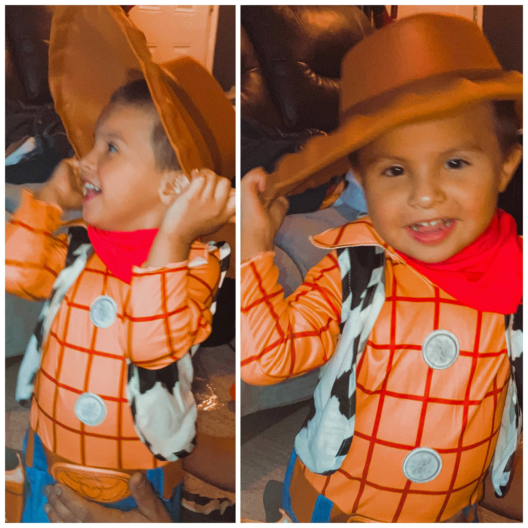 Lazarus joined the competition — help win amazing prizes! baby, baby_toddler_clothing, clothing, collar, cool, face, facial_expression, happy, hat, headwear, human, joy, mammal, nose, orange, outerwear, person, product, skin, sleeve