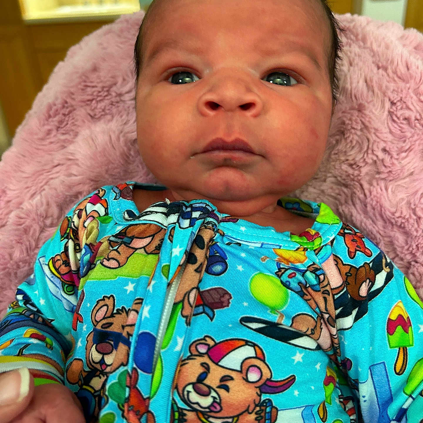 Axl is registered to the contest to win money with this photo: baby, blanket, bodypart, clothing, cushion, face, finger, frown, hand, head, homedecor, newborn, pajamas, person, photography, portrait, quilt, sad, sleeping, t_shirt