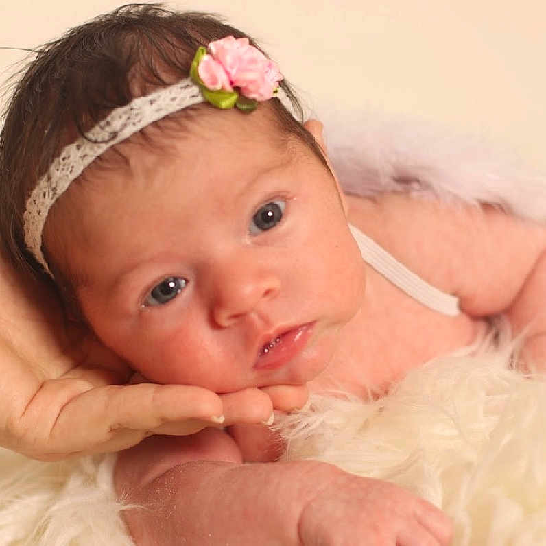 Rosalia joined the competition — help win amazing prizes! accessories, baby, bodypart, face, finger, hand, happy, head, headband, jewelry, newborn, person, photography, portrait, smile, wrist