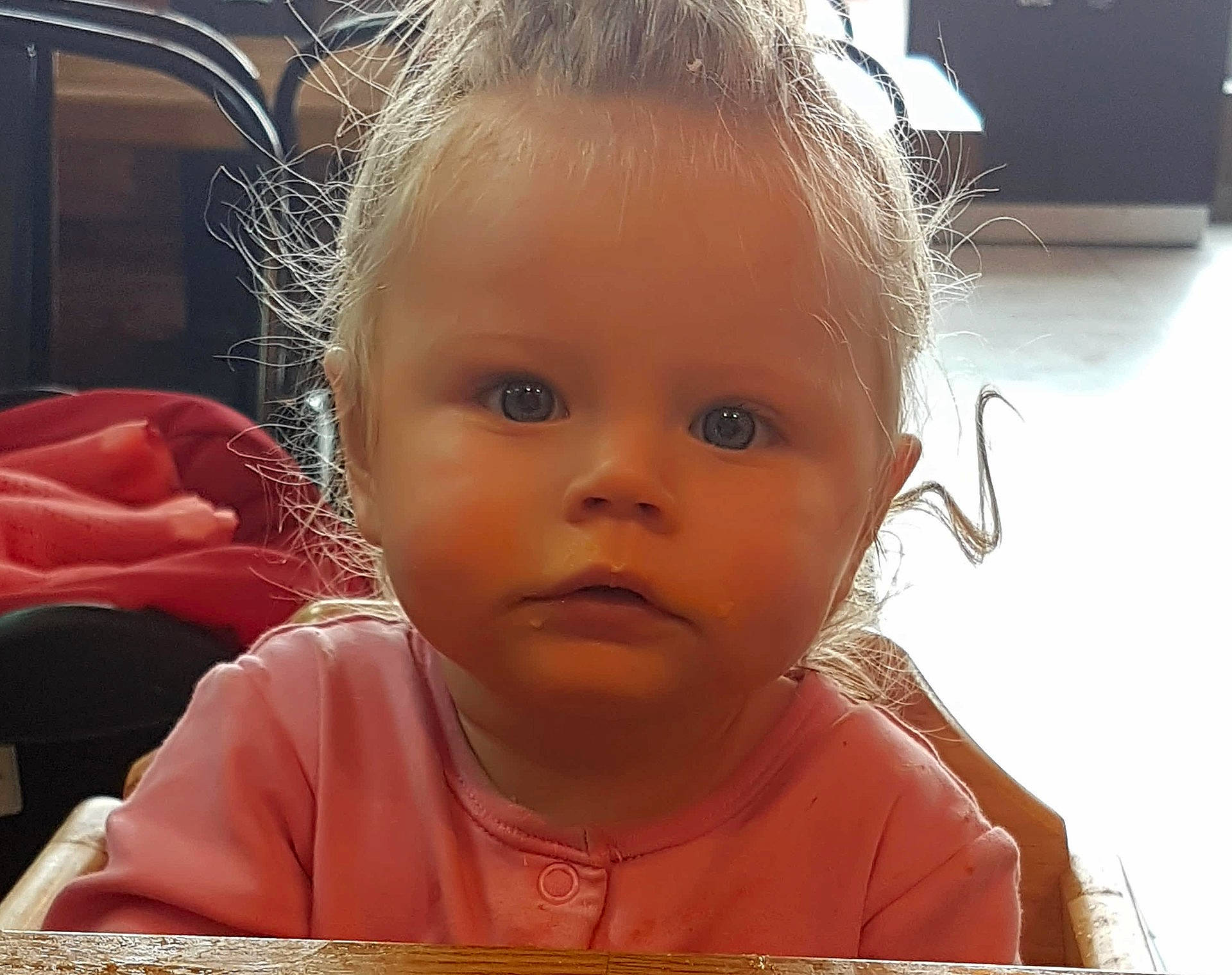 Jorgie is registered to the contest to win money with this photo: child, emotion, eye, face, facial_expression, girl, hair, head, human_positions, infant, mouth, nose, organ, person, portrait, skin, smile, toddler