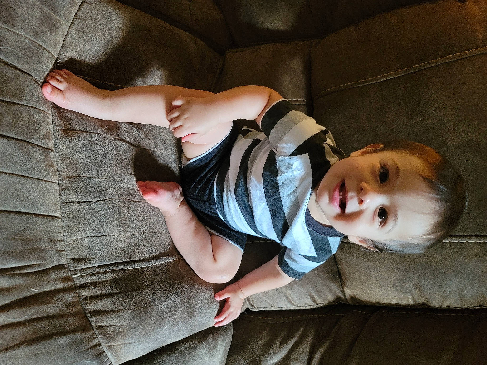 Atticus joined the competition — help win amazing prizes! baby_toddler_clothing, comfort, elbow, eye, finger, flash_photography, flooring, gesture, hand, happy, head, human_leg, knee, leg, person, skin, smile, thigh, toddler, tree