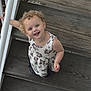 Evelyn is registered to the contest to win money with this photo: architecture, baby, blonde, building, clothing, crawling, face, hair, happy, head, house, housing, machine, person, photography, portrait, sitting, staircase, wheel, wood