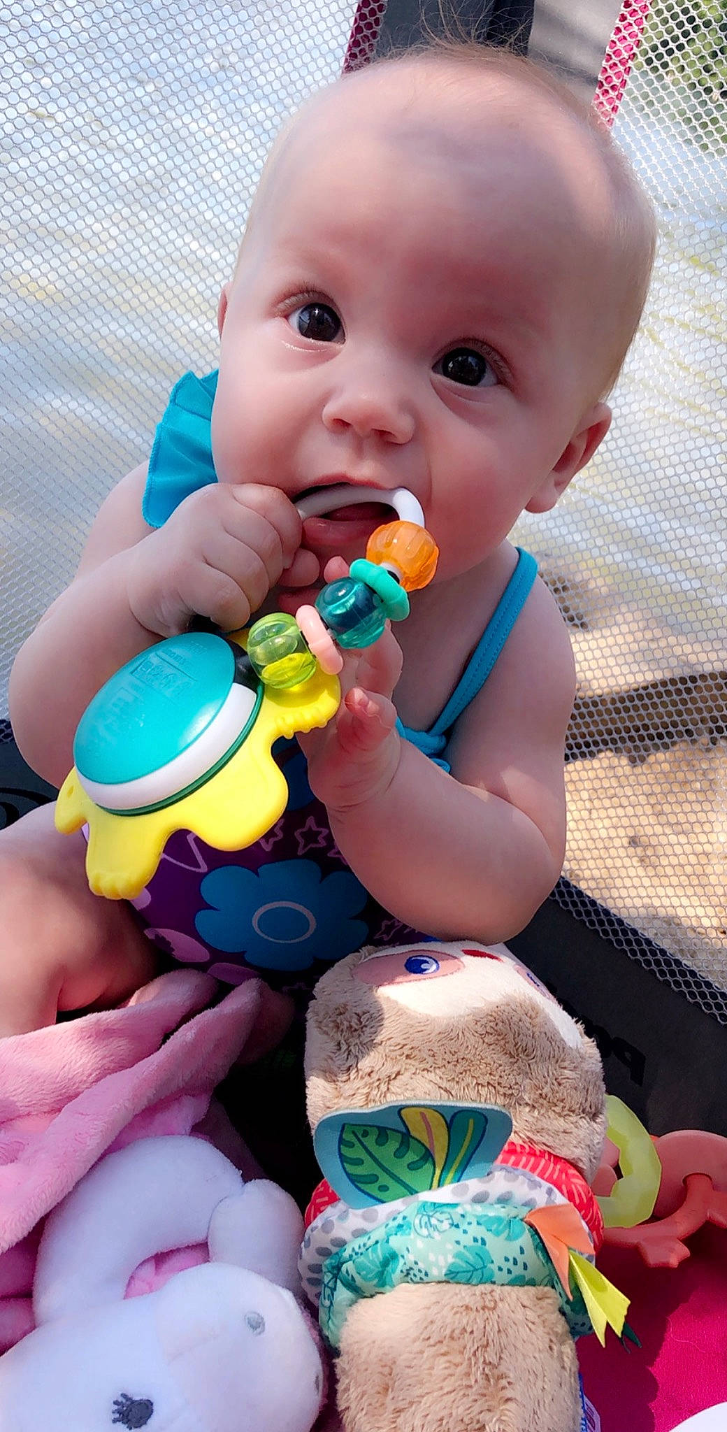 Karma is registered to the contest to win money with this photo: baby, baby_playing_with_toys, baby_products, baby_toys, child, person, play, surprise, sweetness, toddler, toy