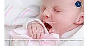 Isabel joined the competition — help win amazing prizes! baby, newborn, sleeping, yawning, blanket, ribbon, portrait, cute, infant, soft, white, pink, striped, wrapped, peaceful, face, head, photography, studio, watermark