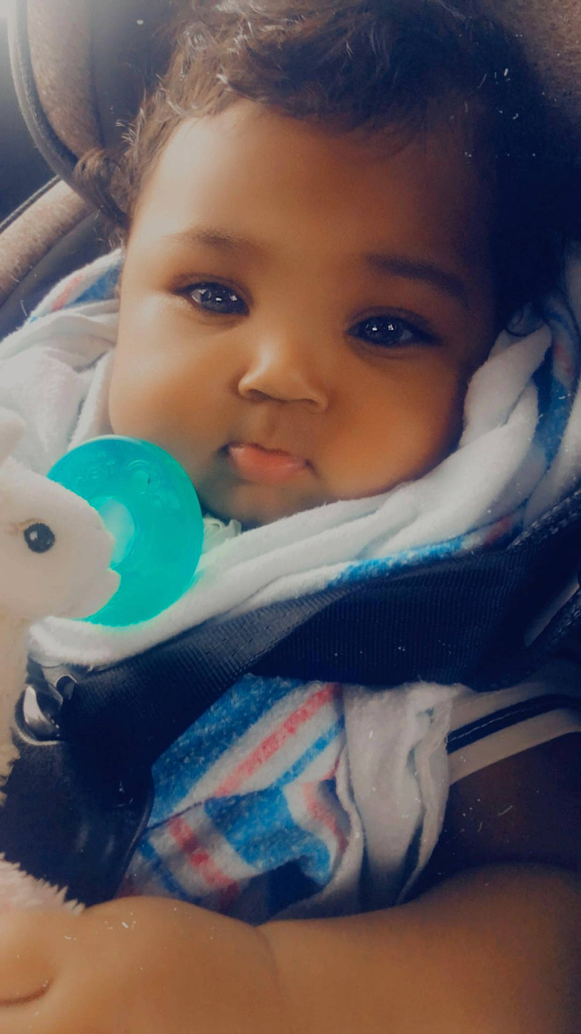 Marceline is registered to the contest to win money with this photo: azure, baby, baby_products, baby_toddler_clothing, cheek, child, comfort, eyelash, finger, happy, human_body, iris, lip, mammal, mouth, nose, organ, person, product, skin