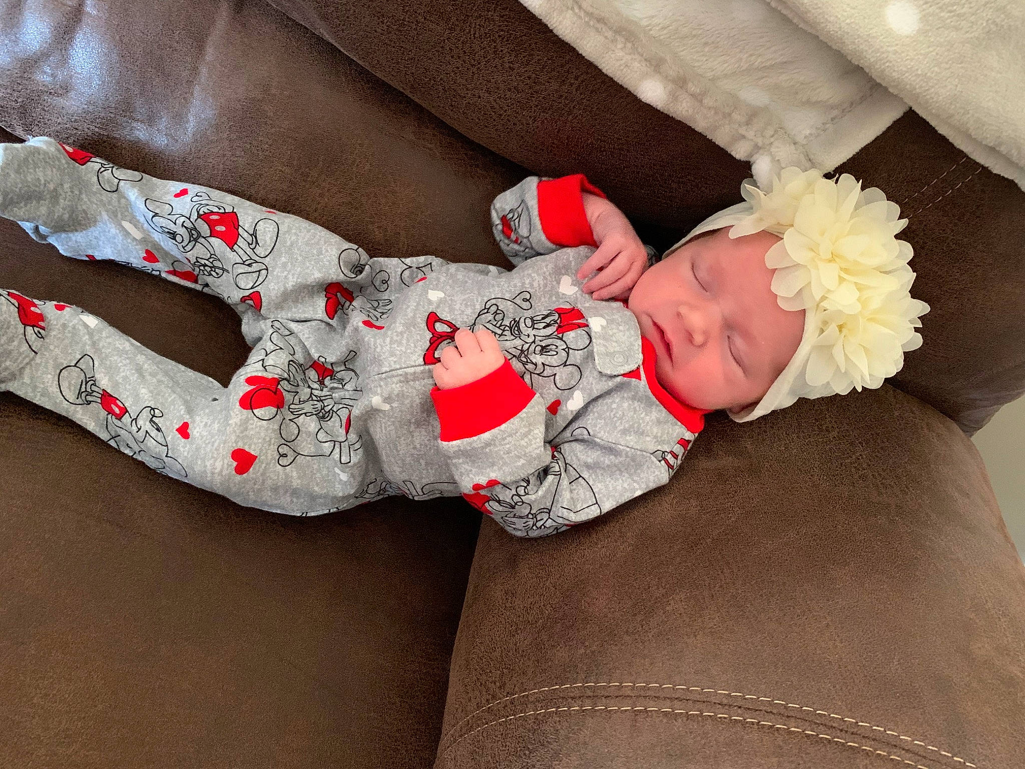 Karsyn joined the competition — help win amazing prizes! arm, baby, baby_products, baby_sleeping, baby_toddler_clothing, child, comfort, finger, hand, head, headgear, headwear, human_body, leg, nail, person, pink, skin, sleeve, sock