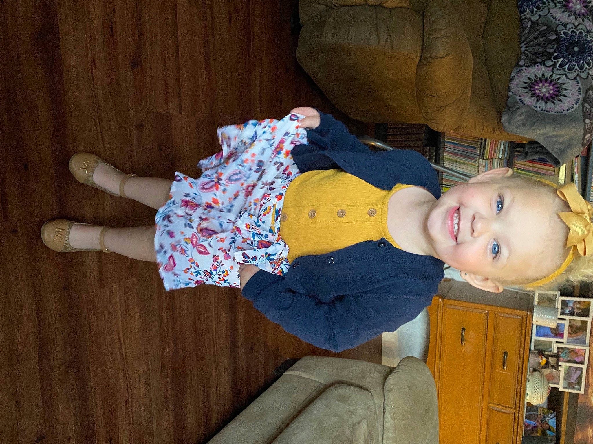 Marsley joined the competition — help win amazing prizes! baby, baby_laughing, baby_products, baby_toddler_clothing, child, comfort, electric_blue, fun, happy, hardwood, hat, joy, pattern, person, room, smile, textile, toddler, wood, wrist