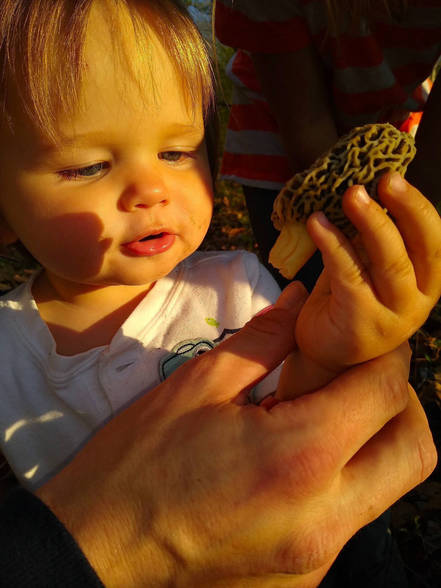 Folsom is registered to the contest to win money with this photo: child, eating, finger, hand, nail, person, thumb, toddler