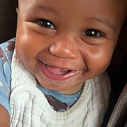 Seryan is registered to the contest to win money with this photo: baby, smiling, face, closeup, bib, bottle, infant, child, happy, cute, skin, clothing, person, portrait, young, joyful, expression, hand, indoors, bright