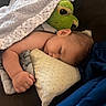 Joshua joined the competition — help win amazing prizes! baby, blanket, child, clothing, comfort, couch, cozy, cute, face, frog, hand, head, indoors, nap, peaceful, pillow, plush_toy, resting, sleeping, soft
