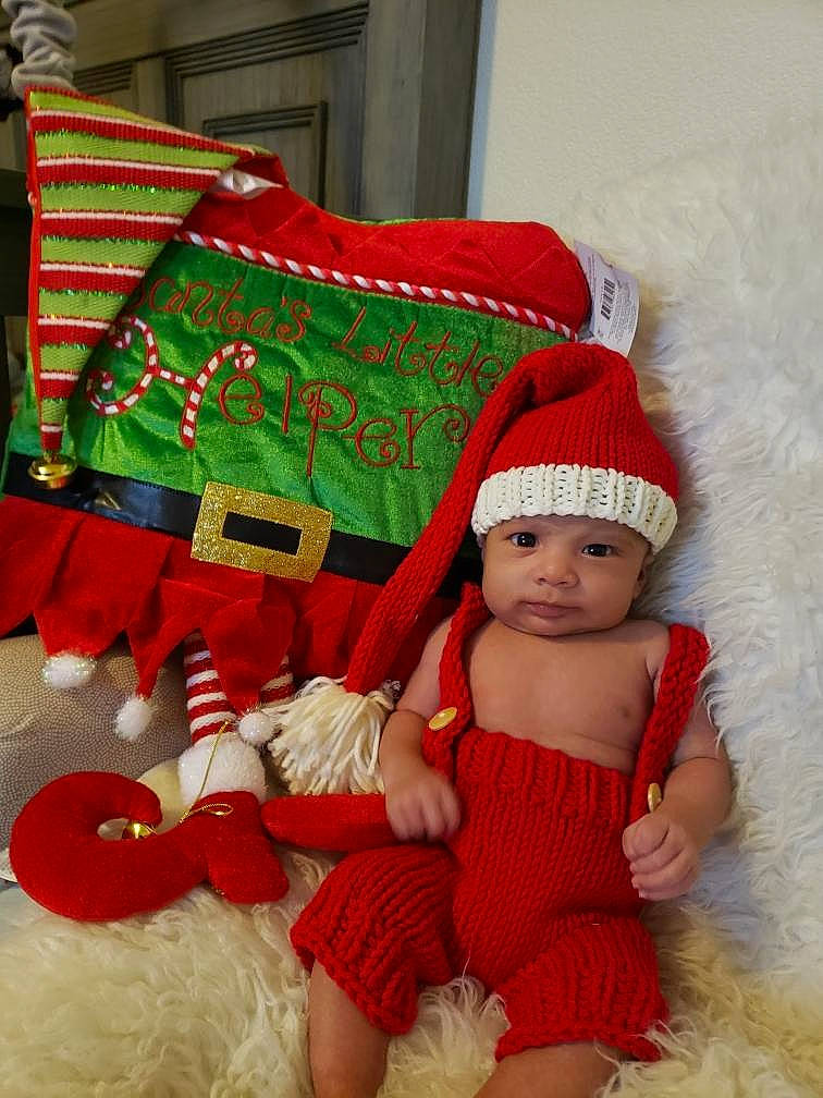 Iker joined the competition — help win amazing prizes! child, christmas, christmas_stocking, headgear, headwear, holiday, infant, person, product, red, skin, textile, toddler