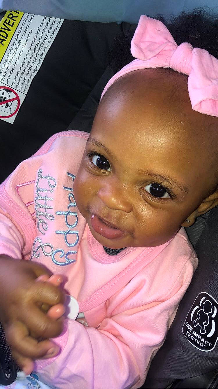 Janiyah joined the competition — help win amazing prizes! baby, beauty, cheek, child, cool, eye, eyelash, gesture, hairstyle, hand, happy, iris, lip, mouth, neck, nose, person, pink, skin, smile