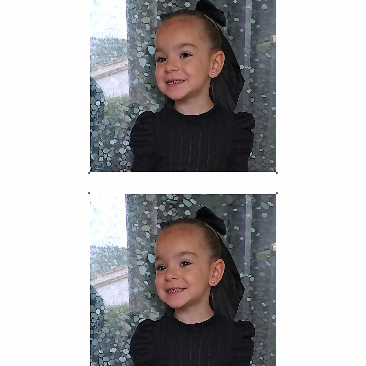 Mïa participe au concours pour gagner de l'argent avec cette photo : accessories, art, child, clothing, coat, collage, earring, face, female, girl, happy, head, jacket, jewelry, laughing, people, person, photography, portrait, smile