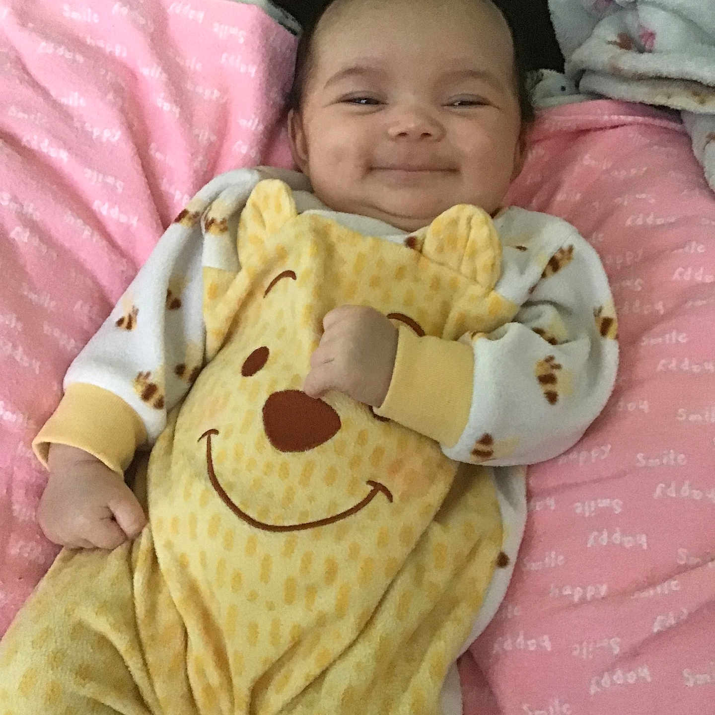 Maliah joined the competition — help win amazing prizes! architecture, baby, bed, blanket, building, clothing, cushion, face, furniture, glove, head, homedecor, hospital, newborn, pajamas, person, photography, portrait, quilt, sleeping