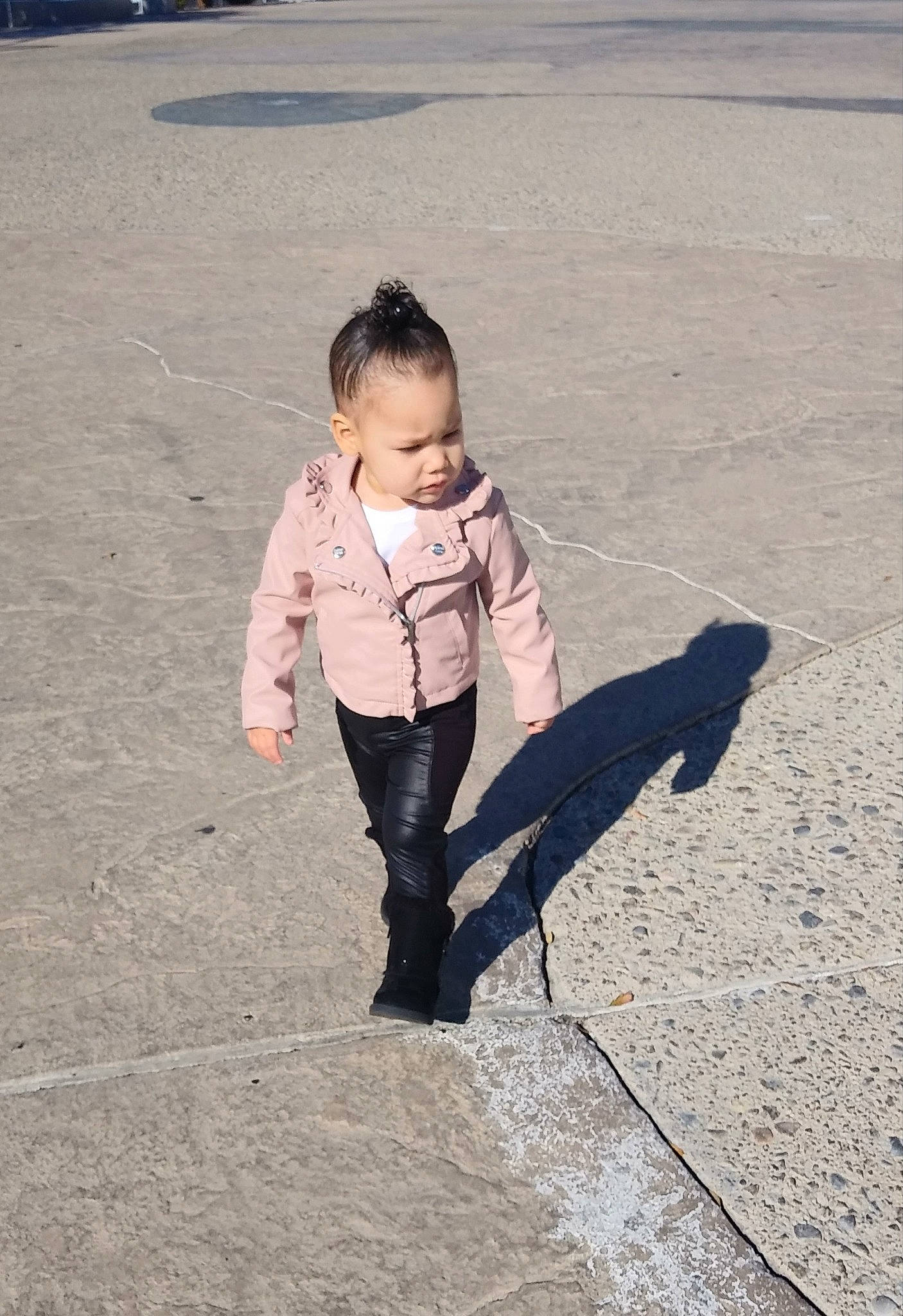 Destini joined the competition — help win amazing prizes! child, fun, girl, jeans, leg, material, person, play, recreation, sand, shoe, sitting, skin, smile, standing, toddler, trousers, vacation