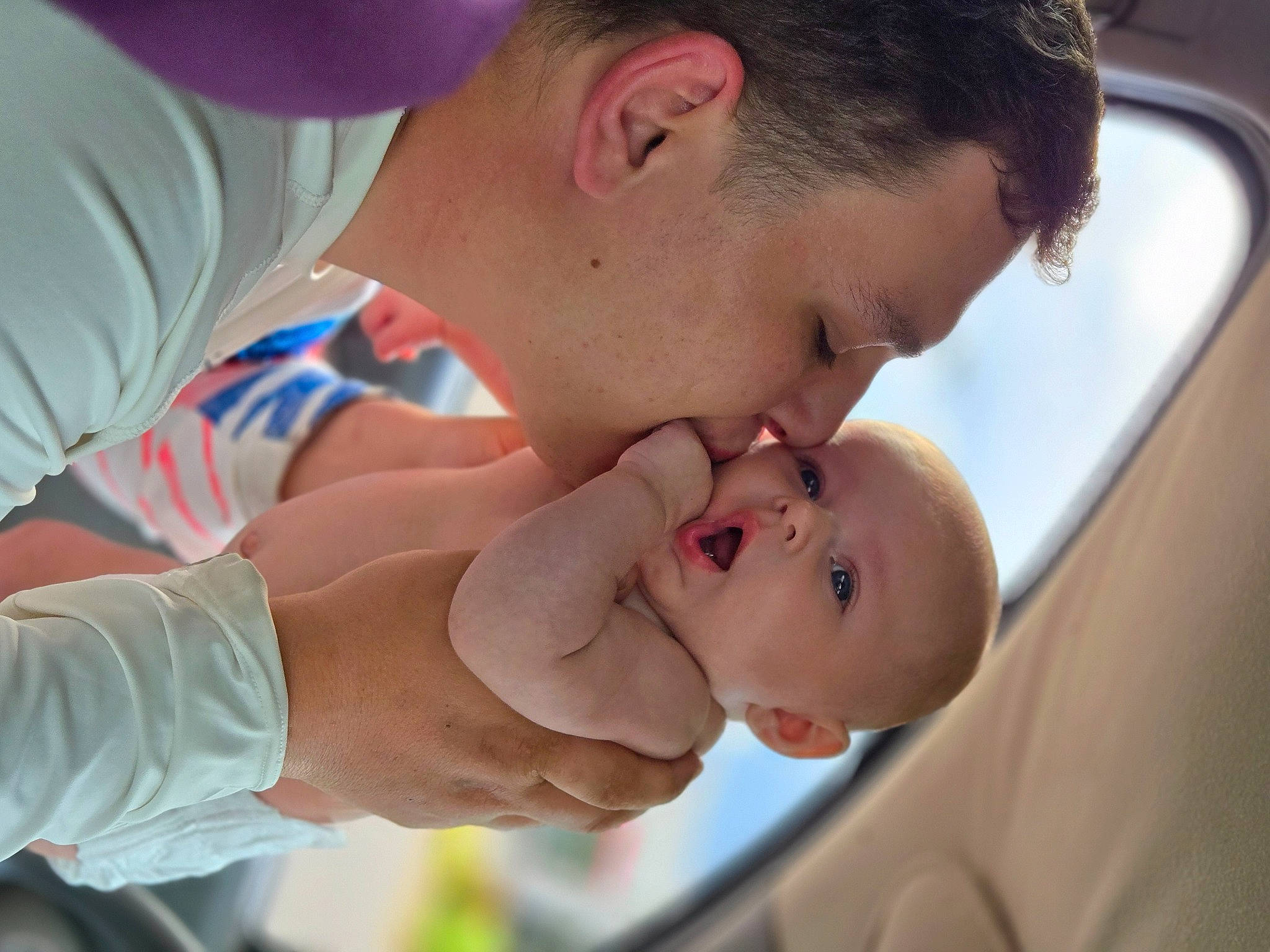 Violet is registered to the contest to win money with this photo: baby, baby_toddler_clothing, child, clothing, comfort, ear, eyelash, finger, fun, gesture, happy, hat, hearing, kiss, love, nail, nose, person, skin, thumb