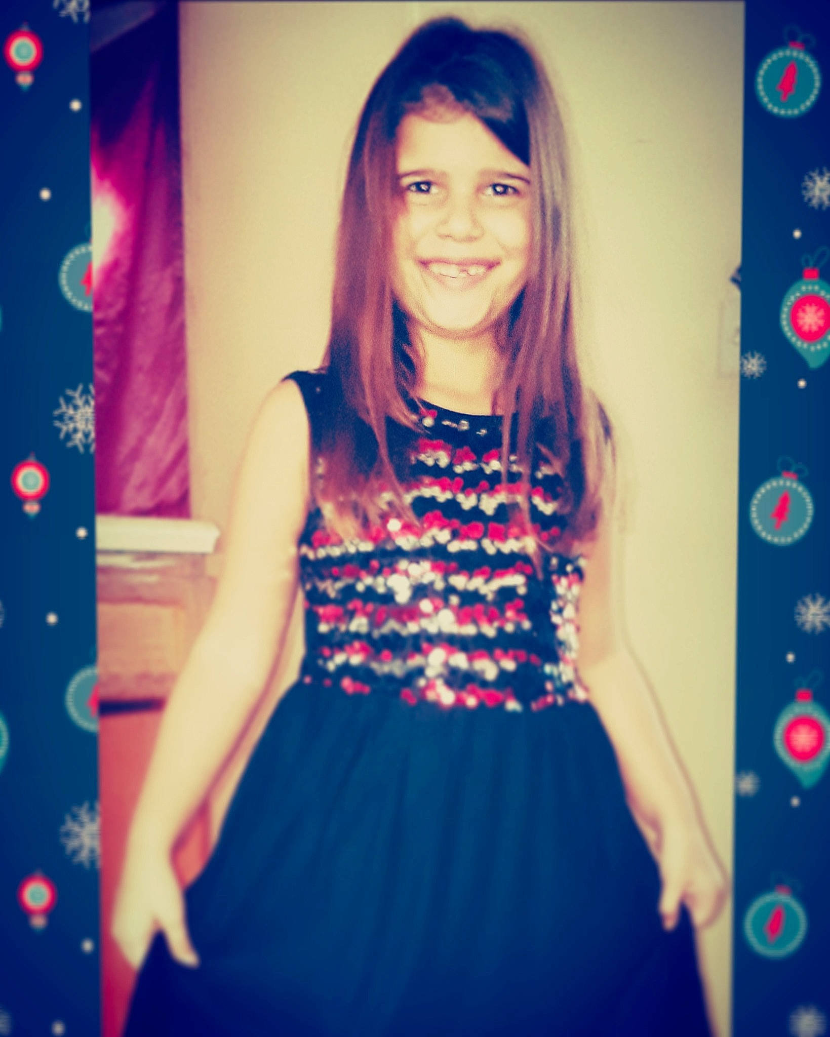 Leecie joined the competition — help win amazing prizes! bangs, beauty, black_hair, blue, brown_hair, child_model, cool, dress, electric_blue, fun, hair_coloring, joy, lady, long_hair, pattern, person, smile