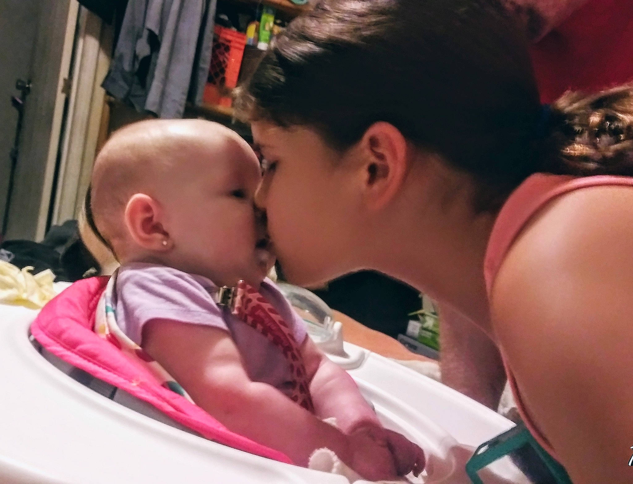 Leecie is registered to the contest to win money with this photo: baby, birth, child, ear, happy, headwear, hug, interaction, kiss, love, person, smile, toddler, vacation