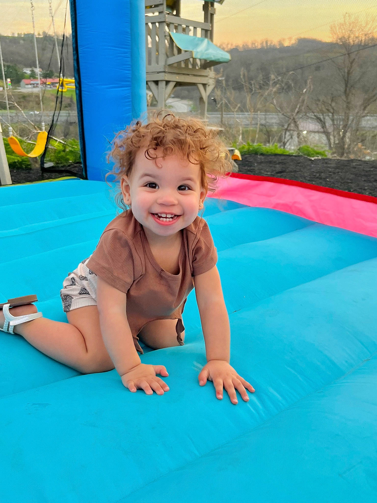 Kyleigh joined the competition — help win amazing prizes! aqua, azure, baby, beauty, blue, chute, fun, grass, happy, joy, leisure, person, pink, plant, playground, public_space, recreation, skin, sky, smile