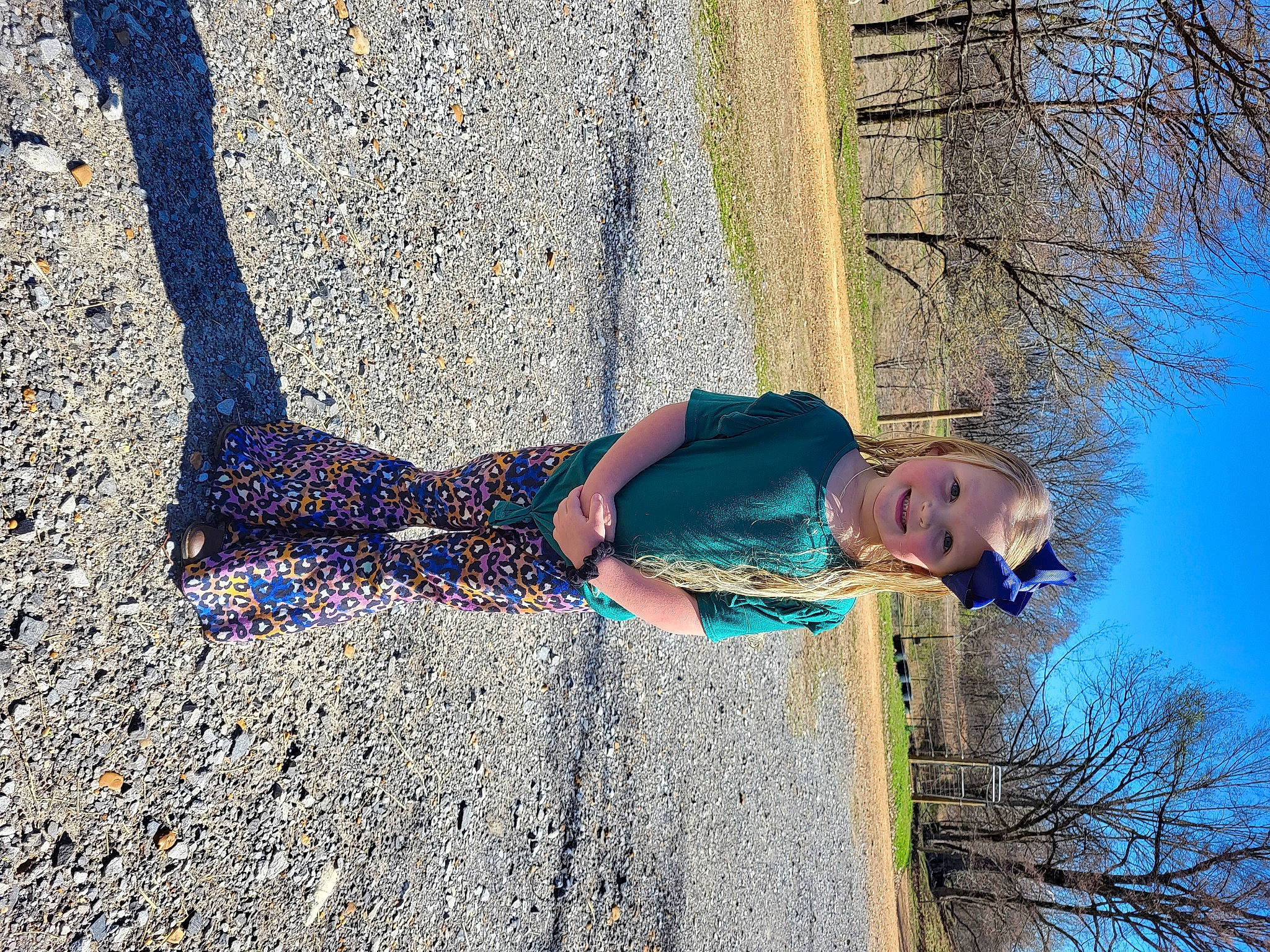 Presley joined the competition — help win amazing prizes! asphalt, azure, denim, electric_blue, fun, grass, happy, human_leg, joy, landscape, leisure, people_in_nature, person, plant, recreation, shadow, sky, smile, tar, tree