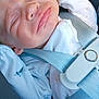 baby, infant, car_seat, seatbelt, sleeping, pacifier, white_clothing, blue_clothing, closeup, child, infant_clothing, secured, resting, peaceful, transportation, safety, car_interior, young_child, baby_face, child_seat
