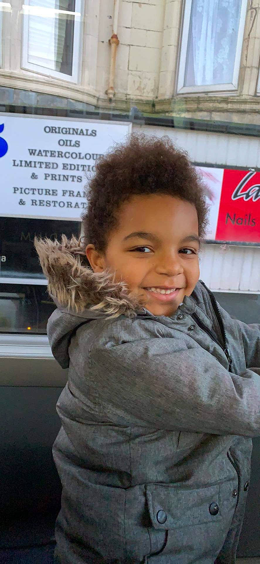 Jayden Samuel is registered to the contest to win money with this photo: child, hair, joy, person, smile