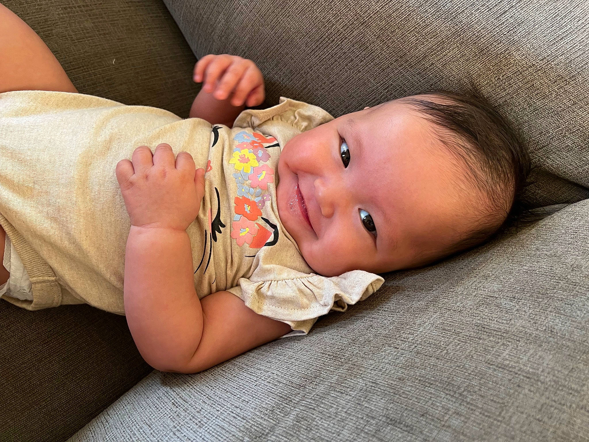 Naveah joined the competition — help win amazing prizes! baby, baby_toddler_clothing, cheek, comfort, eye, gesture, hair, head, headgear, human_body, iris, leg, lip, mouth, nose, person, skin, sleeve, smile, toddler