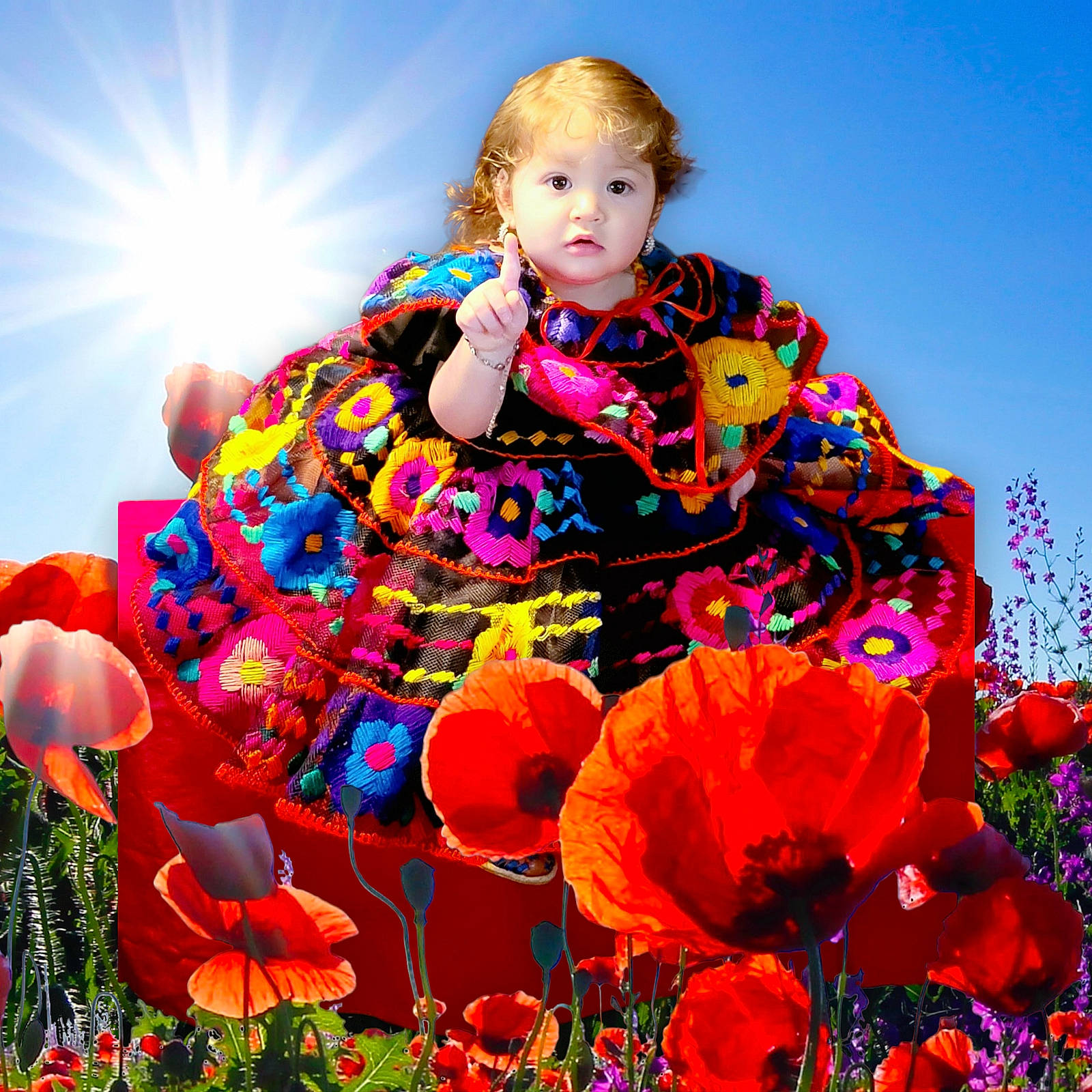 Catalina is registered to the contest to win money with this photo: annual_plant, automotive_wheel_system, event, field, flower, flowering_plant, fun, grass, happy, magenta, meadow, people_in_nature, person, petal, plant, recreation, sky, spring, toddler, wheel