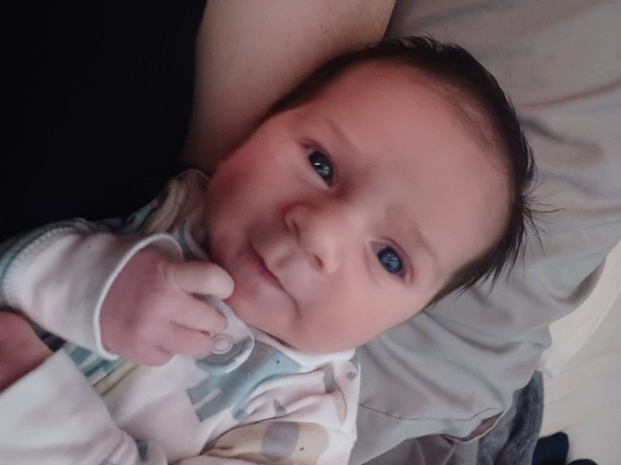 Anthony joined the competition — help win amazing prizes! baby, baby_toddler_clothing, cheek, comfort, eye, eyebrow, eyelash, facial_expression, finger, flash_photography, gesture, happy, iris, lip, mouth, nose, person, skin, smile, thumb