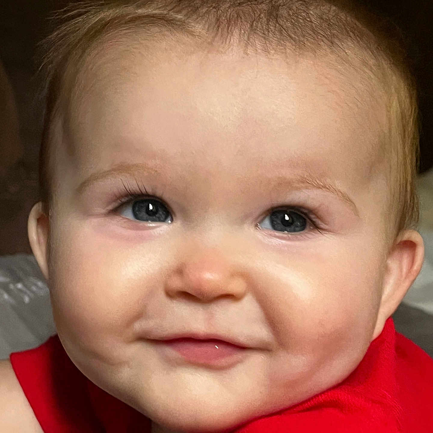 Rylie is registered to the contest to win money with this photo: baby, babylaughing, blonde, bodypart, face, frown, hair, happy, head, laughing, mouth, newborn, person, photography, portrait, sad, selfie, skin, smile, teeth